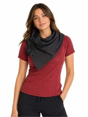 Lululemon Vinyasa Black Pique customizable lightweight stretch  wrap shrug OS